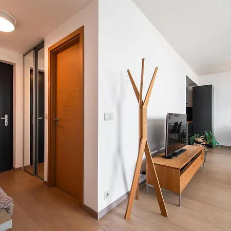 Amazing View Downtown In Panorama City On 20th Floor With Parking 公寓 布拉迪斯拉发